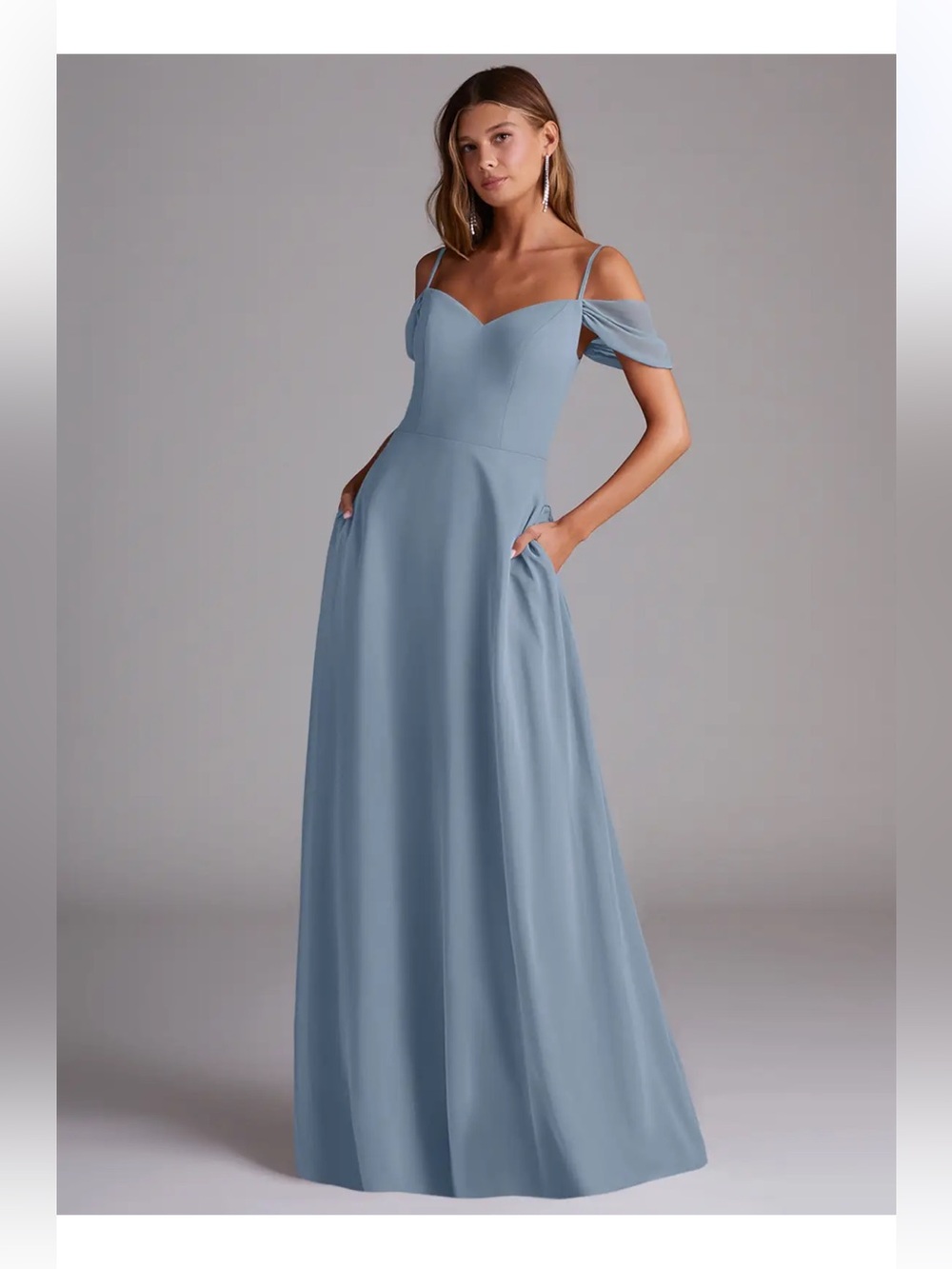 Azazie Marley Dress Dusty Blue - BRAND NEW